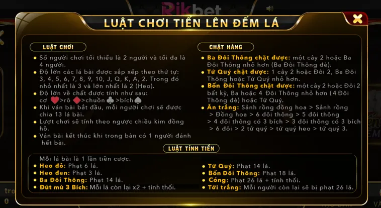 Chinh Phục Đỉnh Cao Tiến Lên Đếm Lá Tại RikBet Với Chiến Thuật Độc Đáo