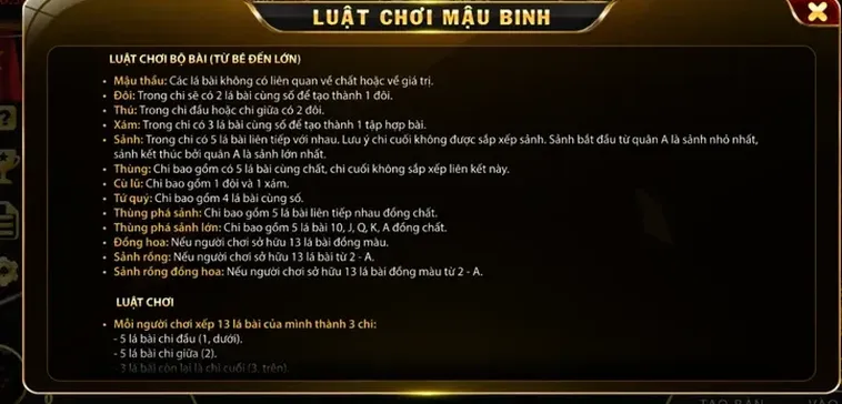 Trải Nghiệm Đỉnh Cao Mậu Binh Tại RikBet Với Đồ Họa Cực Sắc Nét Nhất