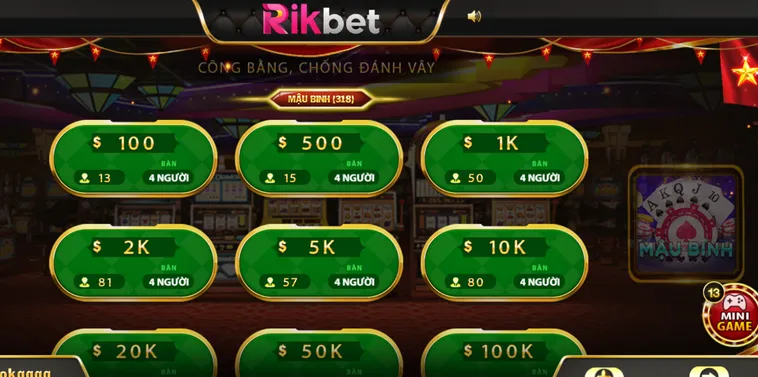 Trải Nghiệm Đỉnh Cao Mậu Binh Tại RikBet Với Đồ Họa Cực Sắc Nét Nhất