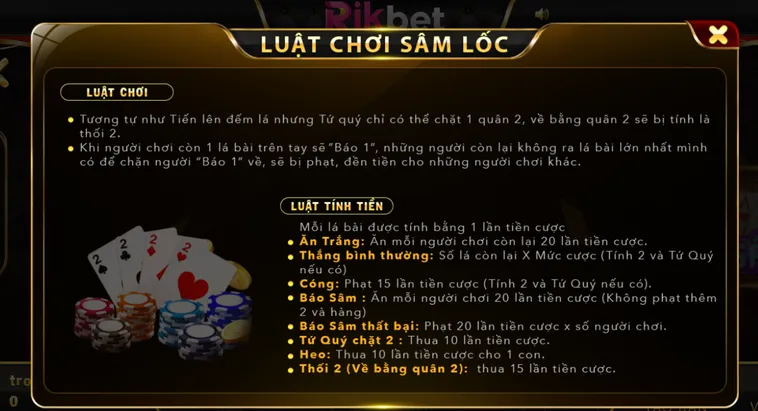 Trải Nghiệm Siêu Phẩm Sâm Lốc Tại RikBet Với Lối Chơi Cực Nhanh Và Cuốn Hút