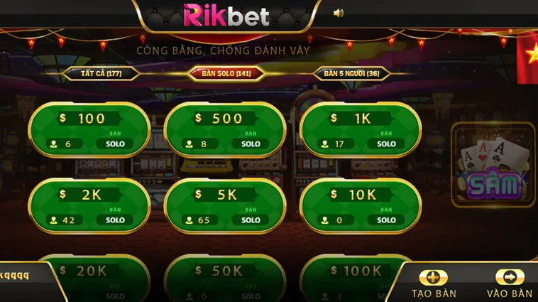 Trải Nghiệm Siêu Phẩm Sâm Lốc Tại RikBet Với Lối Chơi Cực Nhanh Và Cuốn Hút